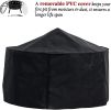 Outdoor Portable 32 Inch Steel Round Fire Pit with BBQ Grill